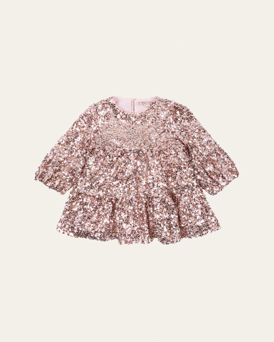 Girl's Lila Sequin Dress, Size 18M-10
